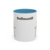 11oz Bullmastiff Mug, Light Blue, front view