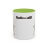 11oz Bullmastiff Mug, Light Green, front view