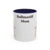 11oz Bullmastiff Dog Mom Mug, Navy, front view