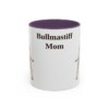 11oz Bullmastiff Dog Mom Mug, Purple, front view