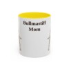 11oz Bullmastiff Dog Mom Mug, Yellow, front view