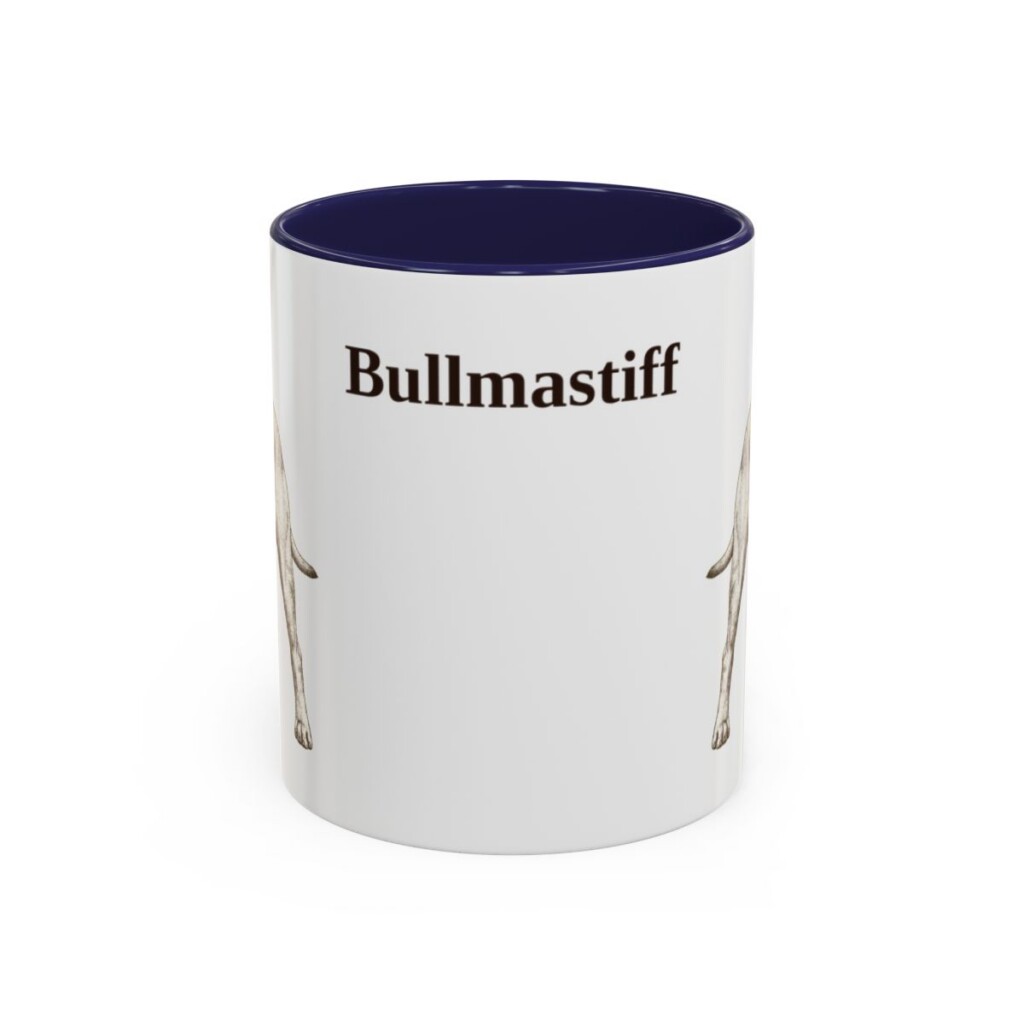 11oz Bullmastiff Mug, Navy, front view