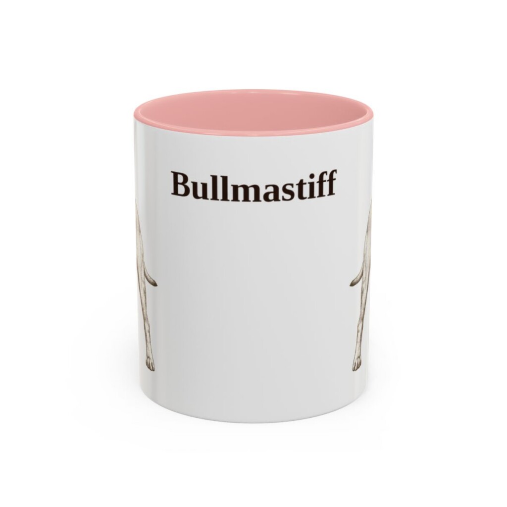 11oz Bullmastiff Mug, Pink, front view
