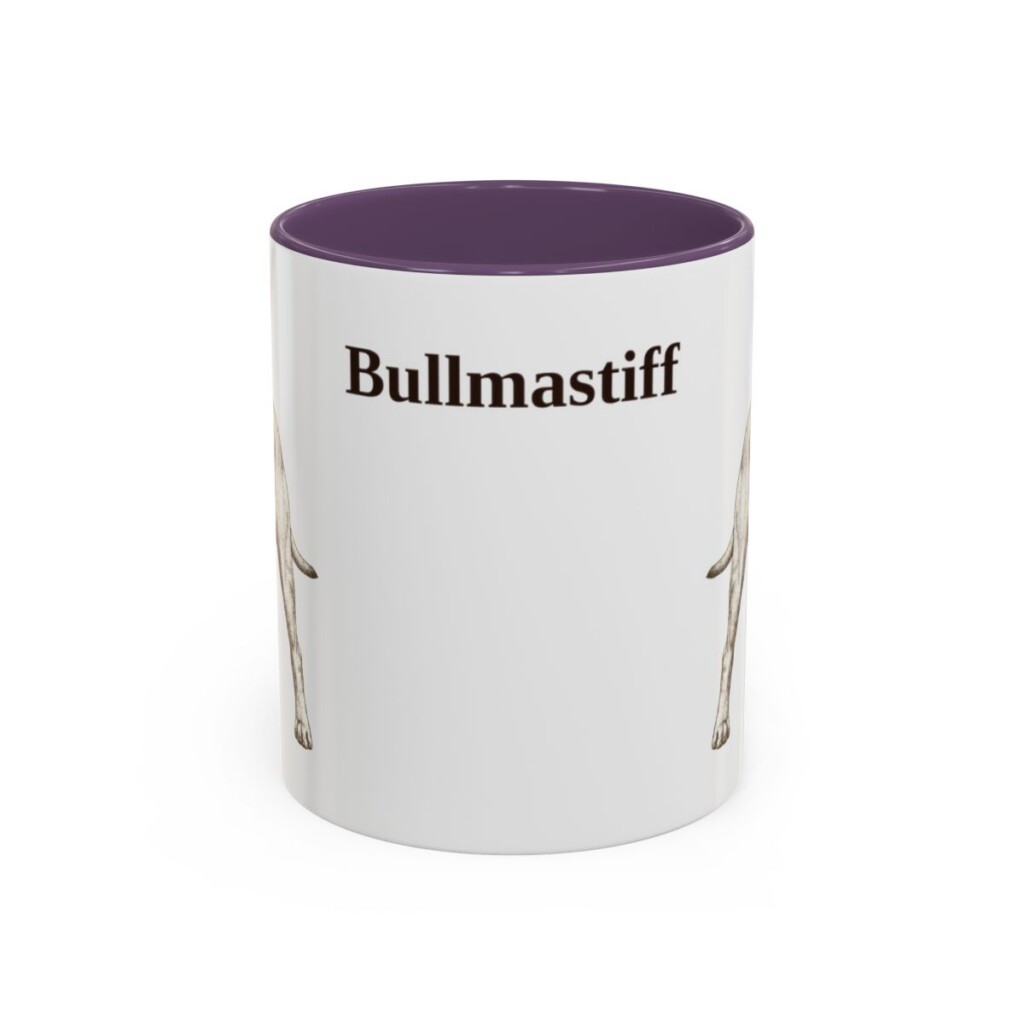 11oz Bullmastiff Mug, Purple, front view