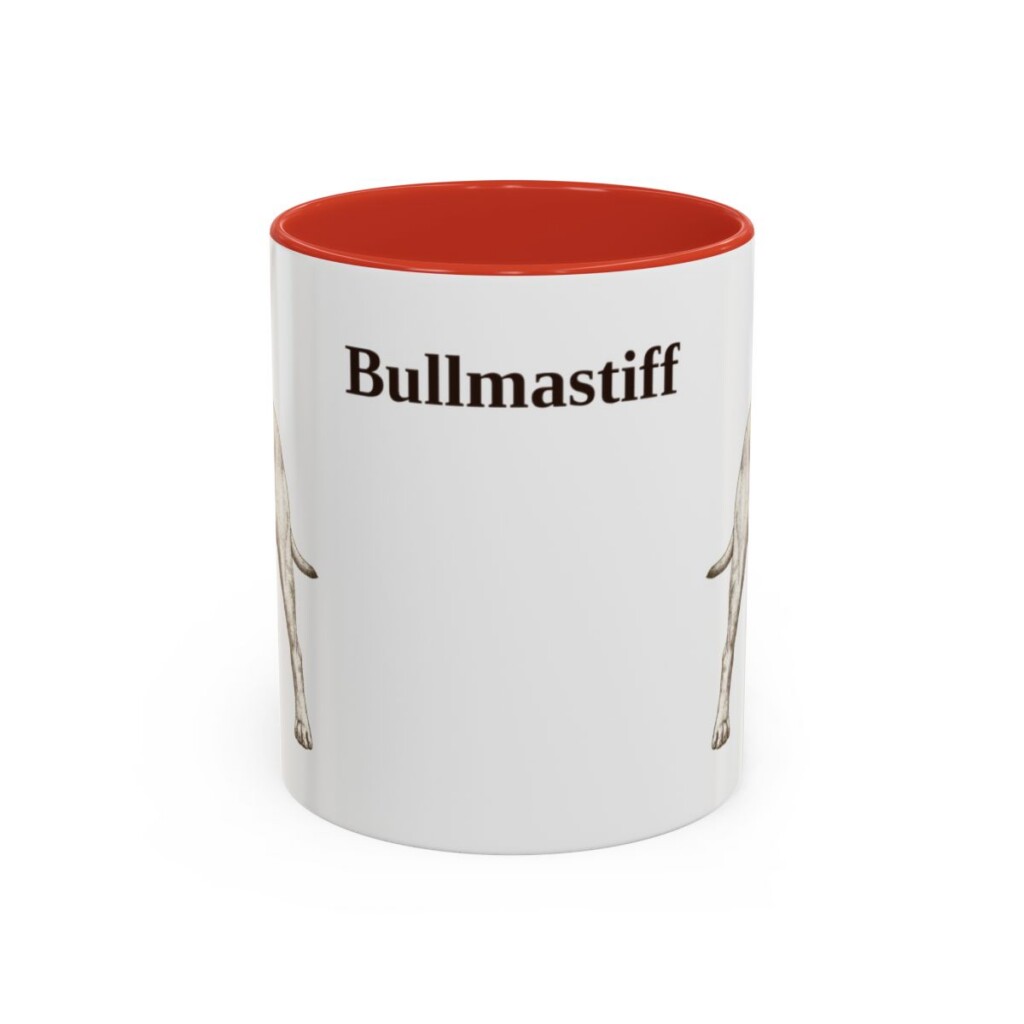 11oz Bullmastiff Mug, Red, front view