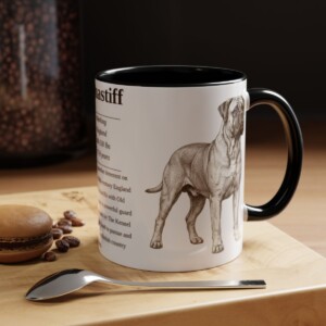 11oz Bullmastiff Mug, Black, lifestyle photo