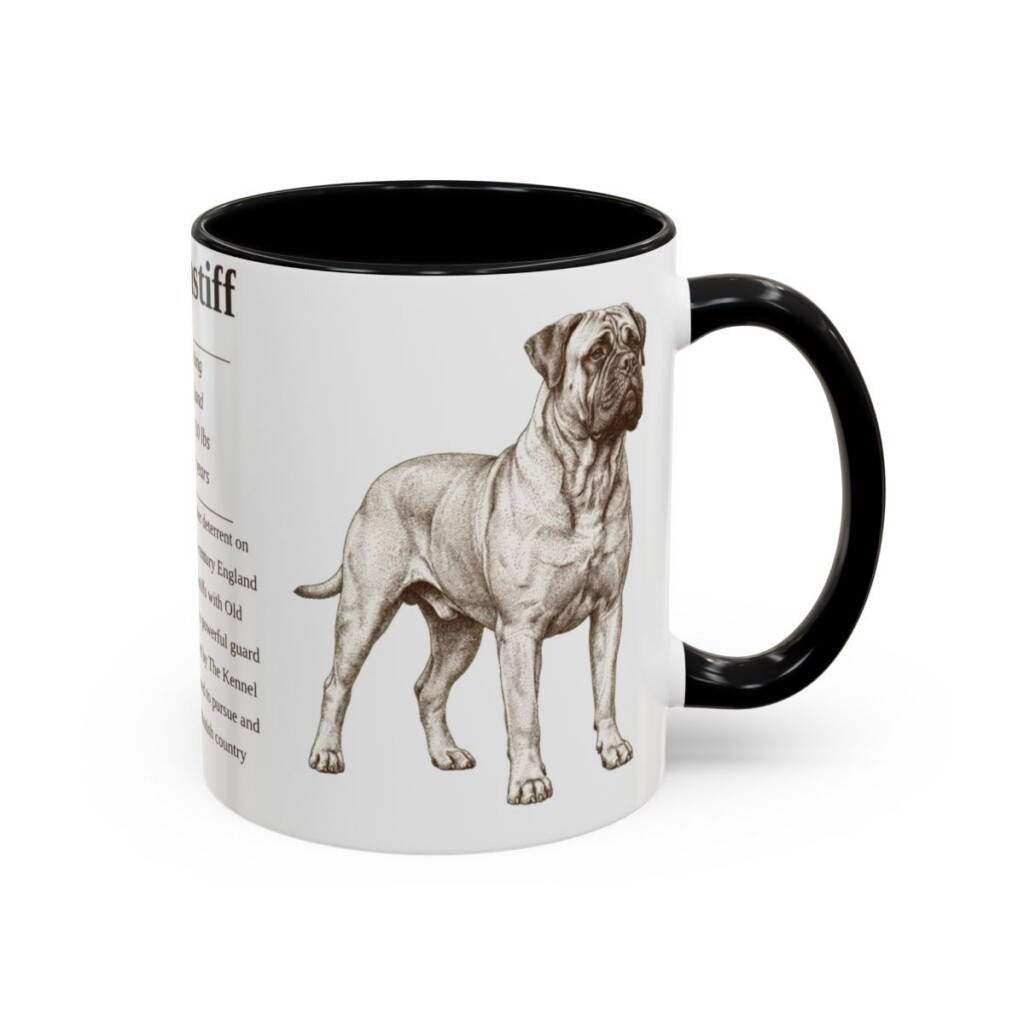 11oz Bullmastiff Mug, Black, right side view