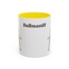 11oz Bullmastiff Mug, Yellow, front view