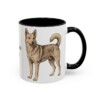 11oz-canaan-dog-mug-black-right 11oz Canaan Dog Mug, Black, right side view