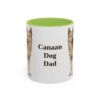 11oz-canaan-dog-mug-dad-light-green 11oz Canaan Dog Dog Dad Mug, Light Green, front view