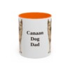 11oz-canaan-dog-mug-dad-orange 11oz Canaan Dog Dog Dad Mug, Orange, front view