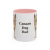 11oz-canaan-dog-mug-dad-pink 11oz Canaan Dog Dog Dad Mug, Pink, front view