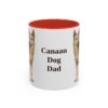 11oz-canaan-dog-mug-dad-red 11oz Canaan Dog Dog Dad Mug, Red, front view