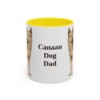 11oz-canaan-dog-mug-dad-yellow 11oz Canaan Dog Dog Dad Mug, Yellow, front view