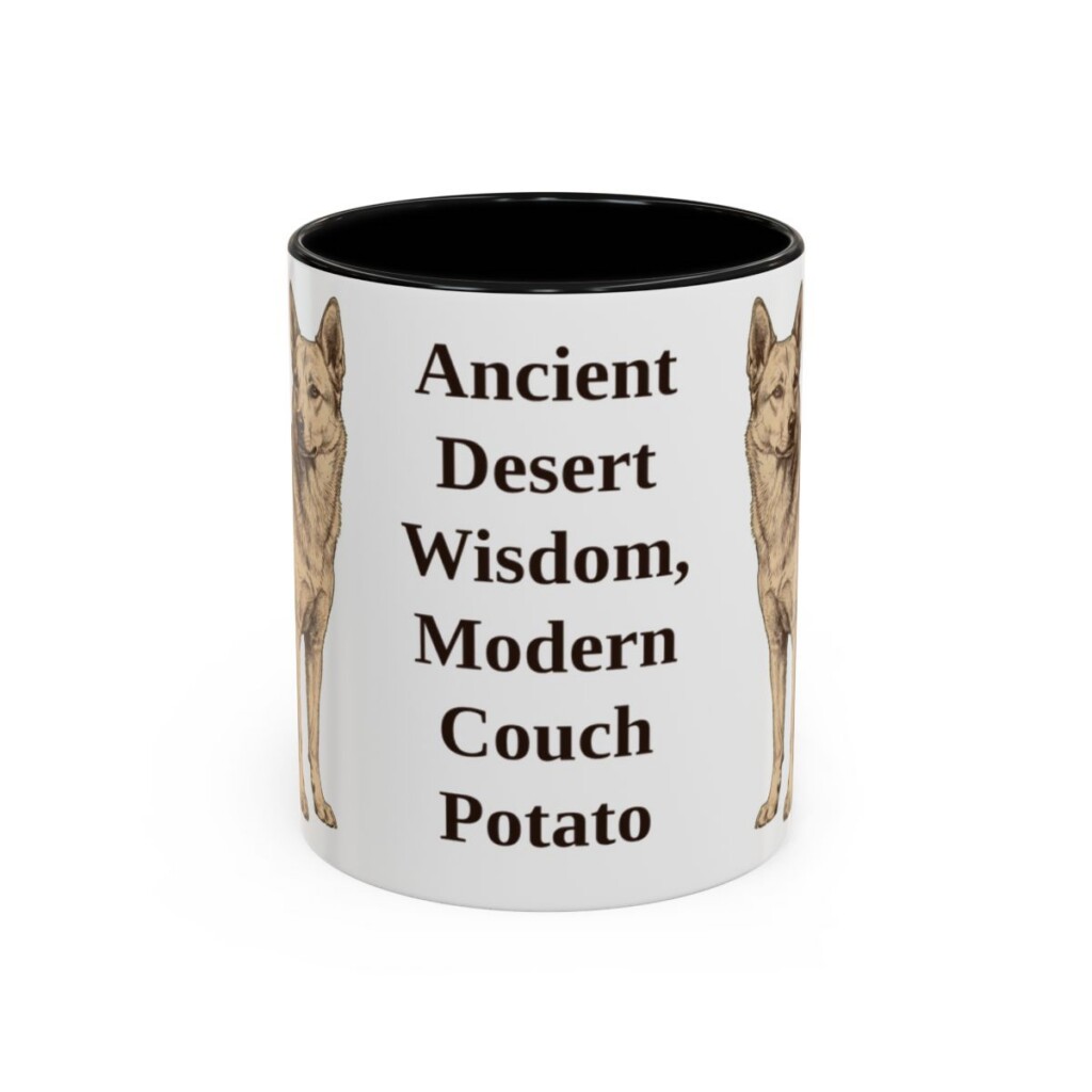 11oz Funny Canaan Dog Mug, Black, front view