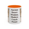 11oz Funny Canaan Dog Mug, Orange, front view