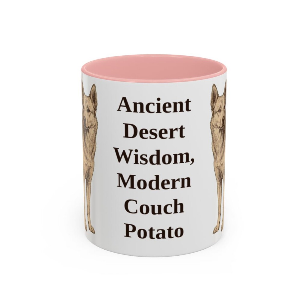 11oz Funny Canaan Dog Mug, Pink, front view