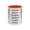 11oz Funny Canaan Dog Mug, Red, front view