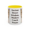 11oz Funny Canaan Dog Mug, Yellow, front view