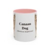 11oz Canaan Dog Latin Mug, Pink, front view