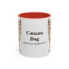 11oz Canaan Dog Latin Mug, Red, front view