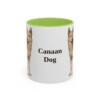11oz-canaan-dog-mug-light-green 11oz Canaan Dog Mug, Light Green, front view