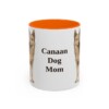 11oz Canaan Dog Dog Mom Mug, Orange, front view