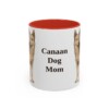 11oz Canaan Dog Dog Mom Mug, Red, front view