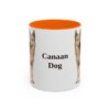 11oz-canaan-dog-mug-orange 11oz Canaan Dog Mug, Orange, front view