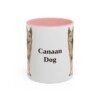 11oz-canaan-dog-mug-pink 11oz Canaan Dog Mug, Pink, front view
