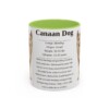 11oz Canaan Dog Mug, Light Green, front view
