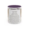11oz Canaan Dog Mug, Purple, front view