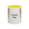 11oz-canaan-dog-mug-yellow 11oz Canaan Dog Mug, Yellow, front view