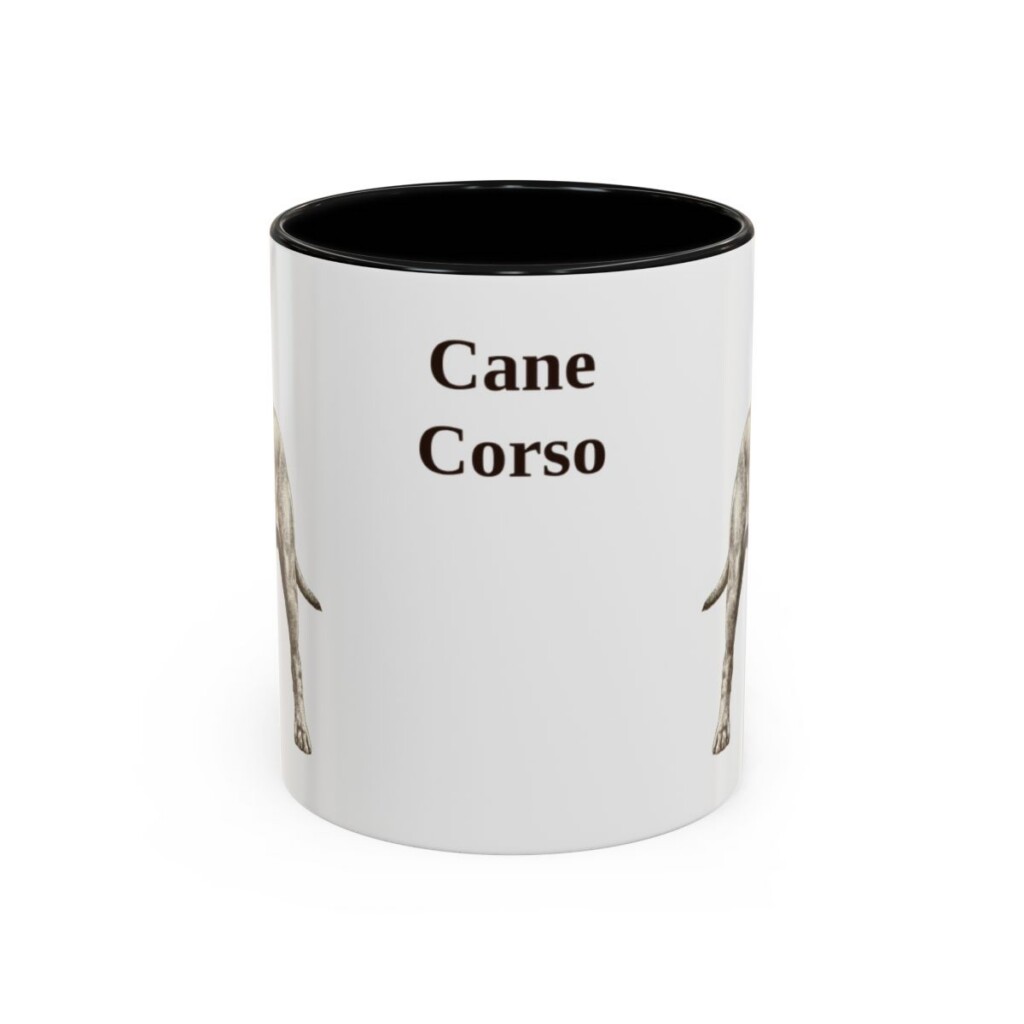 11oz Cane Corso Mug, Black, front view