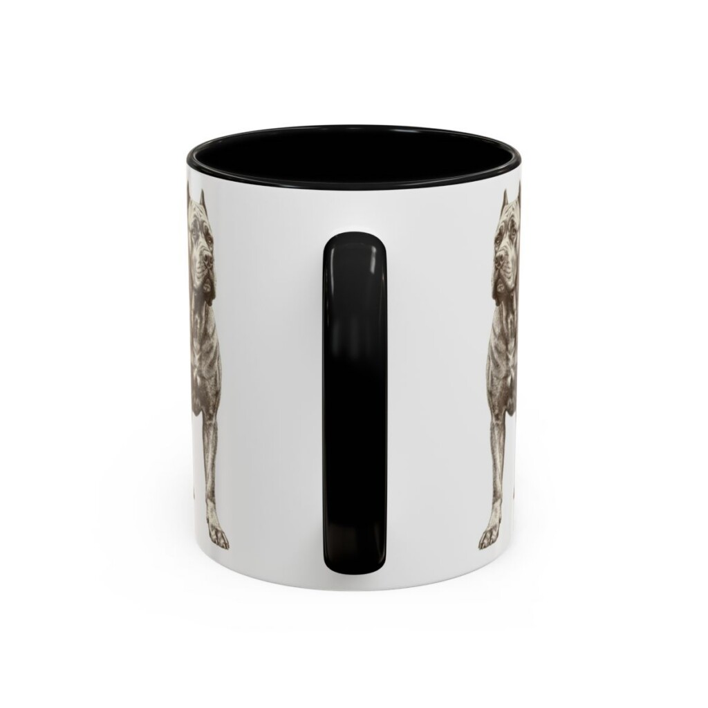 11oz Cane Corso Dog Dad Mug, Black, back view