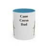 11oz Cane Corso Dog Dad Mug, Light Blue, front view