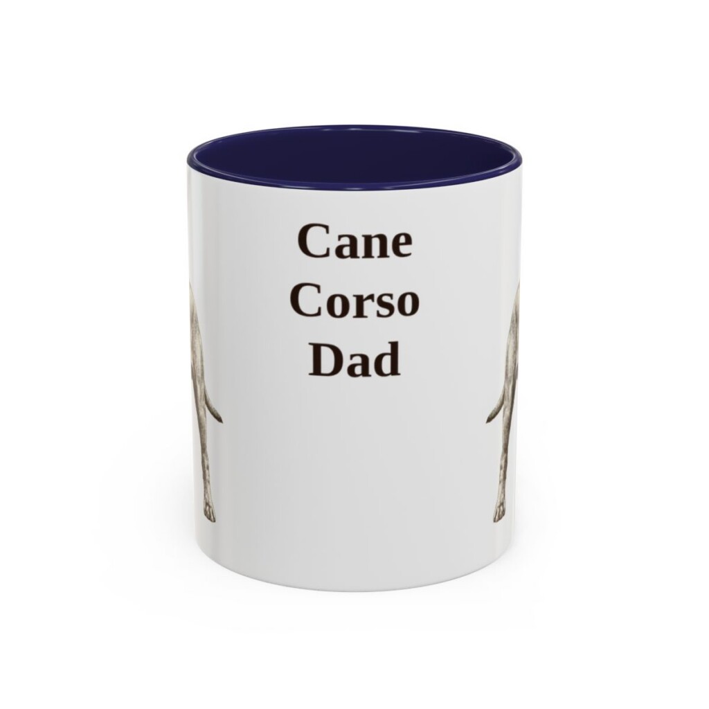 11oz Cane Corso Dog Dad Mug, Navy, front view