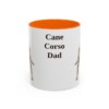 11oz Cane Corso Dog Dad Mug, Orange, front view