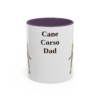 11oz Cane Corso Dog Dad Mug, Purple, front view