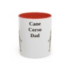 11oz Cane Corso Dog Dad Mug, Red, front view