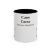 11oz Cane Corso Latin Mug, Black, front view