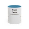 11oz Cane Corso Latin Mug, Light Blue, front view