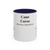11oz Cane Corso Latin Mug, Navy, front view