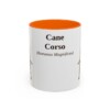 11oz Cane Corso Latin Mug, Orange, front view