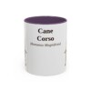 11oz Cane Corso Latin Mug, Purple, front view