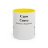 11oz Cane Corso Latin Mug, Yellow, front view