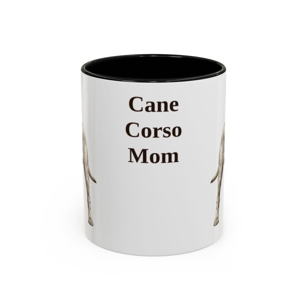 11oz Cane Corso Dog Mom Mug, Black, front view
