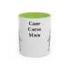 11oz Cane Corso Dog Mom Mug, Light Green, front view