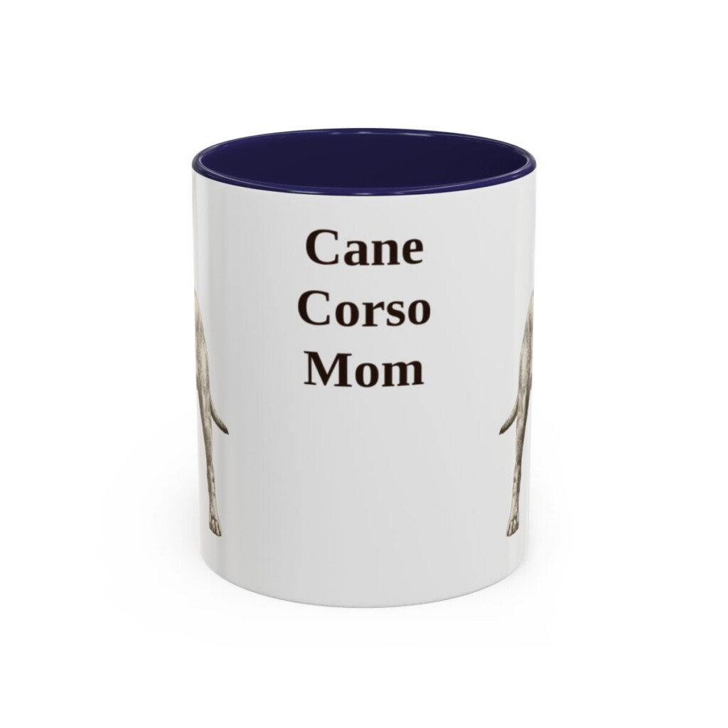 11oz Cane Corso Dog Mom Mug, Navy, front view
