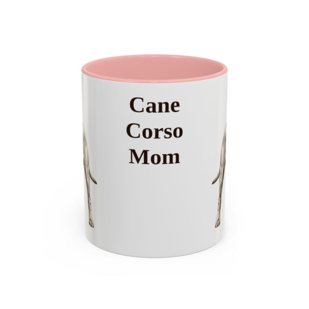 11oz Cane Corso Dog Mom Mug, Pink, front view